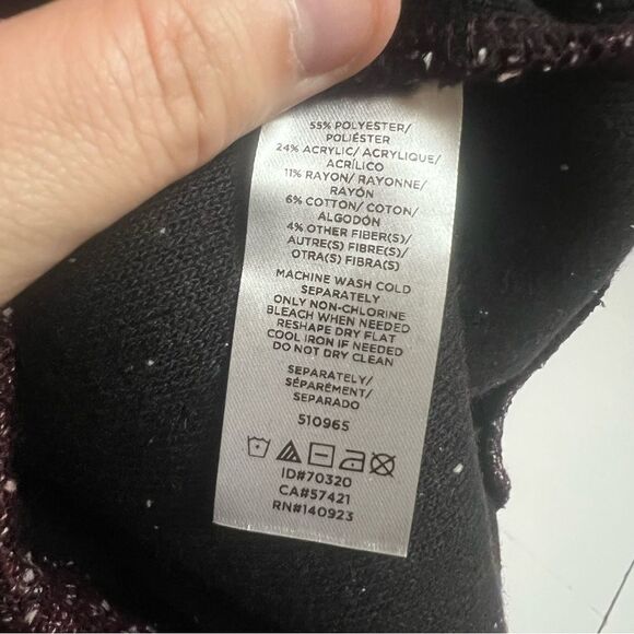 LOFT Red Silver Mini Pencil Skirt, Size Small - Picture 4 of 4